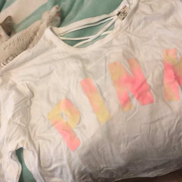 PINK Victoria's Secret Tops - Victoria’s Secret PINK blue long sleeve tee